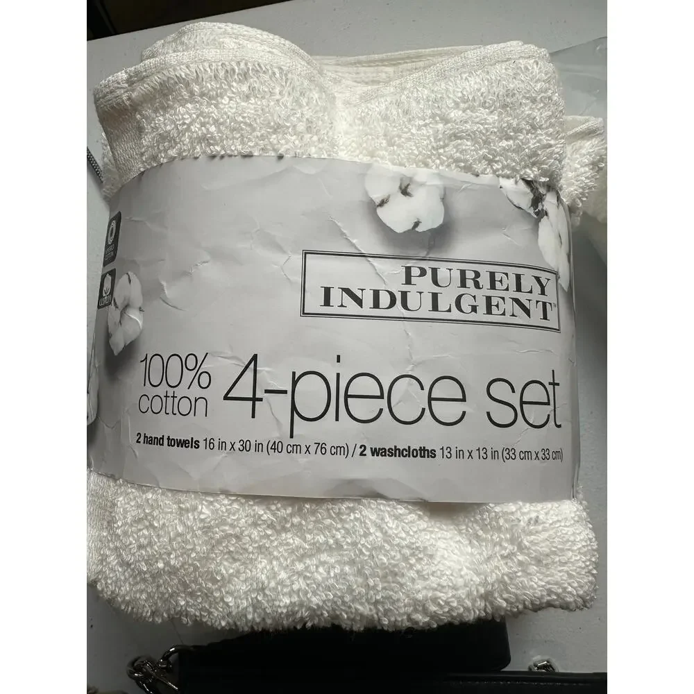 Purely Indulgent 4-piece Egyptian Cotton (missing one washcloth)